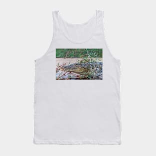 Nile Crocodile Lunging into Water Tank Top